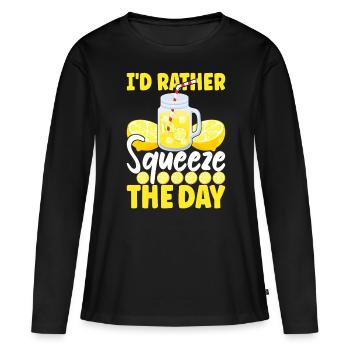 Limonade Limonadenstand - Frauen Premium Bio Langarmshirt - Schwarz - Vorne - Julia (174cm)