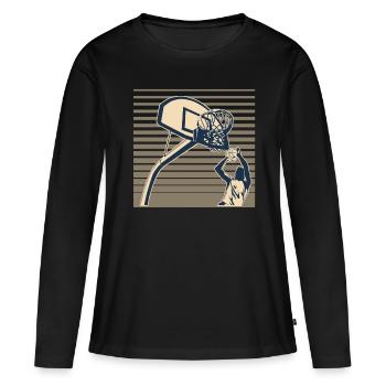 Basketball Basketballer - Frauen Premium Bio Langarmshirt - Schwarz - Vorne - Julia (174cm)