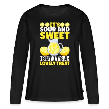 Limonade Limonadenstand - Frauen Premium Bio Langarmshirt - Schwarz - Vorne - Julia (174cm)