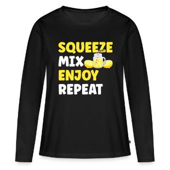 Limonade Limonadenstand - Frauen Premium Bio Langarmshirt - Schwarz - Vorne - Julia (174cm)