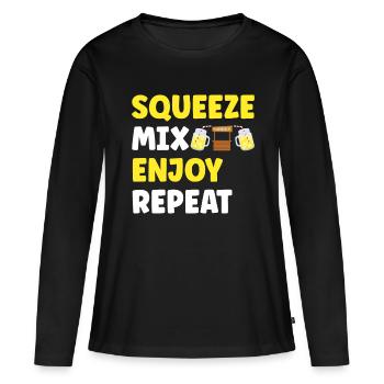 Limonade Limonadenstand - Frauen Premium Bio Langarmshirt - Schwarz - Vorne - Julia (174cm)