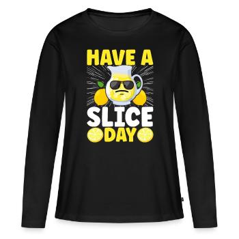 Limonade Limonadenstand - Frauen Premium Bio Langarmshirt - Schwarz - Vorne - Julia (174cm)