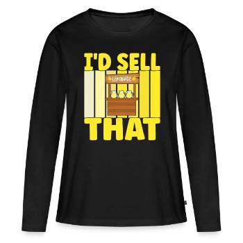 Limonade Limonadenstand - Frauen Premium Bio Langarmshirt - Schwarz - Vorne - Julia (174cm)