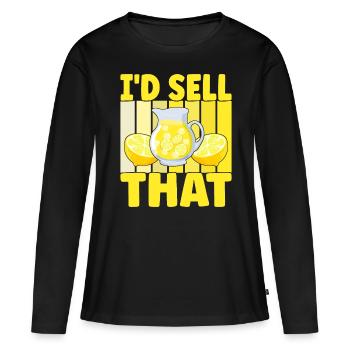 Limonade Limonadenstand - Frauen Premium Bio Langarmshirt - Schwarz - Vorne - Julia (174cm)