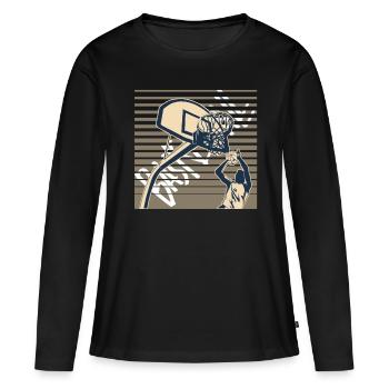 Basketball Basketballer - Frauen Premium Bio Langarmshirt - Schwarz - Vorne - Julia (174cm)