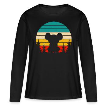 Koala - Frauen Premium Bio Langarmshirt - Schwarz - Vorne - Julia (174cm)