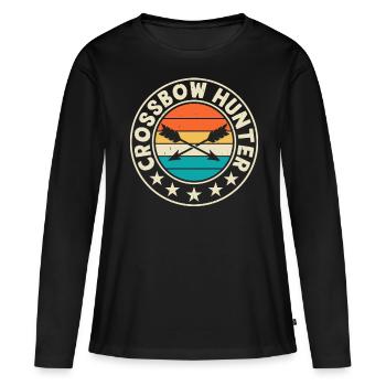 Chasseur d’arbalète - T-shirt manches longues Premium bio Femme - noir - Devant - Julia (174cm)