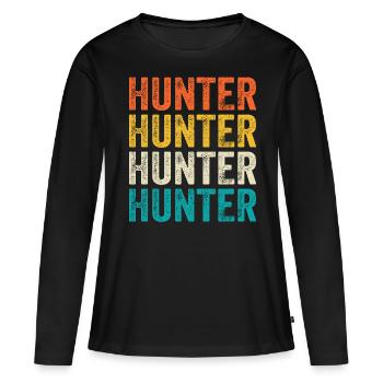 Jäger Jagen - Frauen Premium Bio Langarmshirt - Schwarz - Vorne - Julia (174cm)