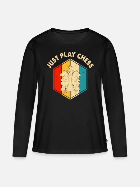 Schach - Frauen Premium Bio Langarmshirt - Schwarz