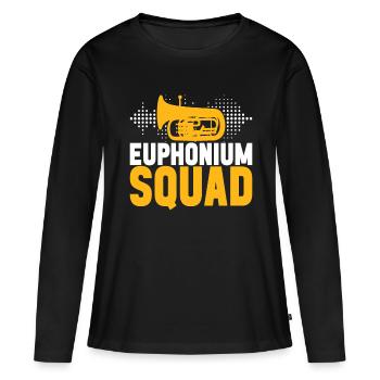 Euphonium baryton cor ténor - T-shirt manches longues Premium bio Femme - noir - Devant - Julia (174cm)