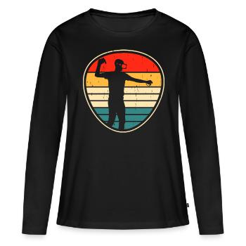 VR Virtual Reality Glasses Virtual Reality - Women's Premium Organic Long Sleeve Shirt - black - Front - Julia (174cm)