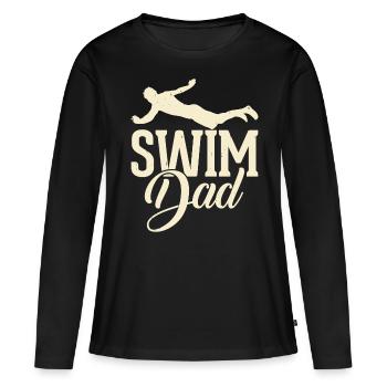 Nageur Natation Papa Papa Papa Papa - T-shirt manches longues Premium bio Femme - noir - Devant - Julia (174cm)
