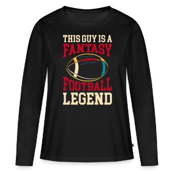 Fantasy Football - Frauen Premium Bio Langarmshirt - Schwarz - Vorne - Julia (174cm)