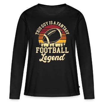 Fantasy Football - Frauen Premium Bio Langarmshirt - Schwarz - Vorne - Julia (174cm)