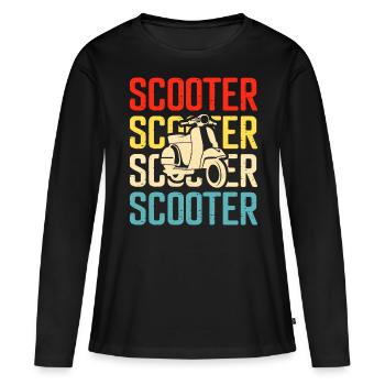 Scooter Scooter Rider Scooter - T-shirt manches longues Premium bio Femme - noir - Devant - Julia (174cm)