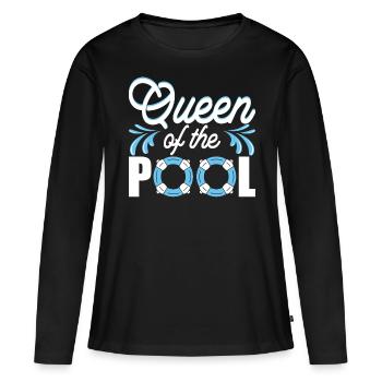 Flotteur de natation - T-shirt manches longues Premium bio Femme - noir - Devant - Julia (174cm)