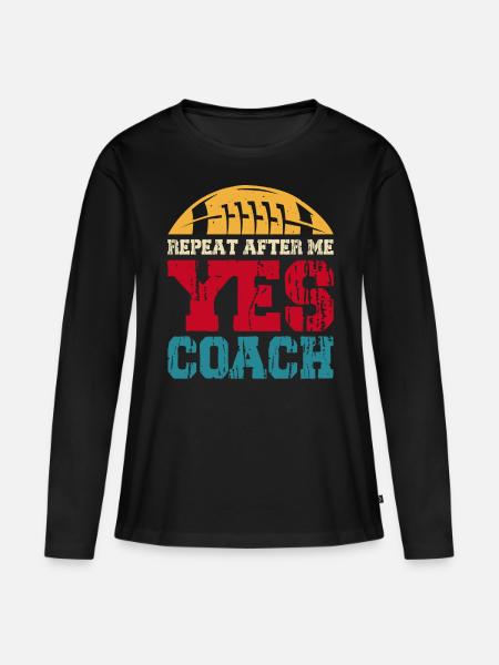 Football - Frauen Premium Bio Langarmshirt - Schwarz