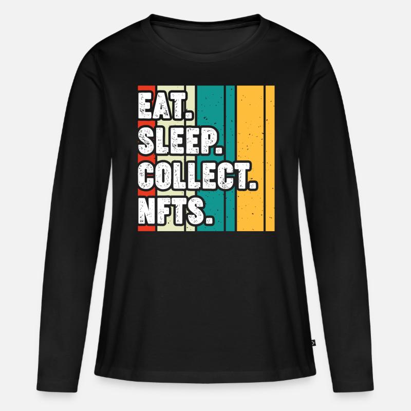 NFT - Frauen Premium Bio Langarmshirt - Schwarz
