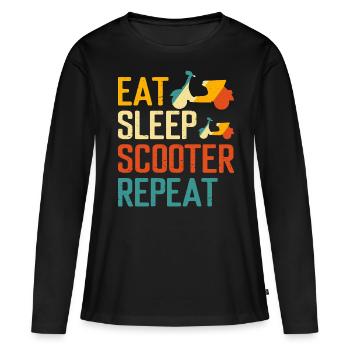 Scooter Scooter Rider Scooter - T-shirt manches longues Premium bio Femme - noir - Devant - Julia (174cm)