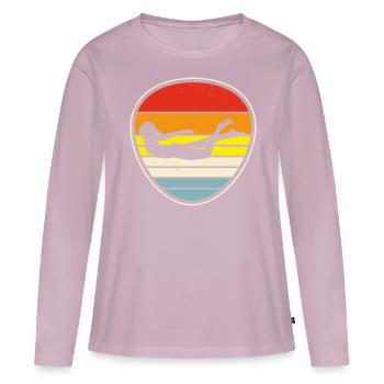 Swimming Float - Women's Premium Organic Long Sleeve Shirt - dusky pink - Front - Julia (174cm)