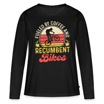 Bicyclette - T-shirt manches longues Premium bio Femme - noir - Devant - Julia (174cm)