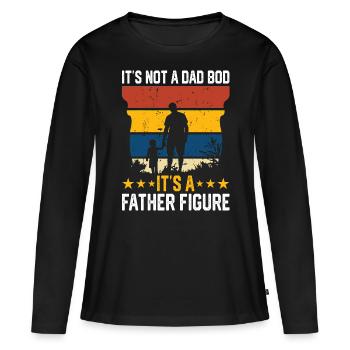 Papa Papa - T-shirt manches longues Premium bio Femme - noir - Devant - Julia (174cm)