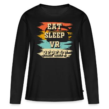 VR Virtuel Reality - Frauen Premium Bio Langarmshirt - Schwarz - Vorne - Julia (174cm)