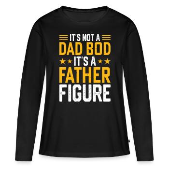 Papa Papa - T-shirt manches longues Premium bio Femme - noir - Devant - Julia (174cm)
