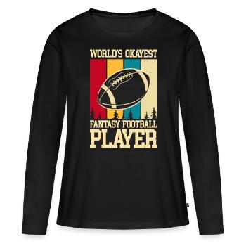 Fantasy Football - Frauen Premium Bio Langarmshirt - Schwarz - Vorne - Julia (174cm)