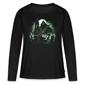 Musique Black Metal - T-shirt manches longues Premium bio Femme - noir - Devant - Julia (174cm)