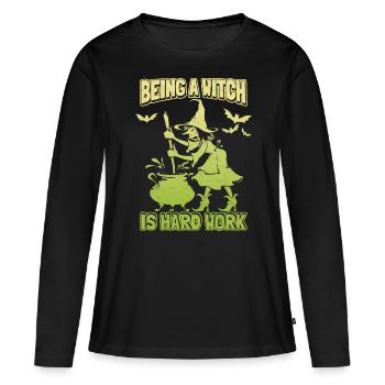 Witch, Witchcraft, Witchcraft, Witchcraft, Spell - Women's Premium Organic Long Sleeve Shirt - black - Front - Julia (174cm)