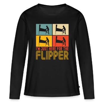 Pinball Flipper - Women's Premium Organic Long Sleeve Shirt - black - Front - Julia (174cm)