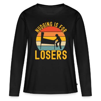Pinball Flipper - Frauen Premium Bio Langarmshirt - Schwarz - Vorne - Julia (174cm)