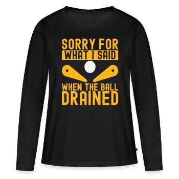 Pinball Flipper - Frauen Premium Bio Langarmshirt - Schwarz - Vorne - Julia (174cm)