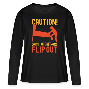 Pinball Flipper - Frauen Premium Bio Langarmshirt - Schwarz - Vorne - Julia (174cm)