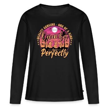 December 1951 Birthday 1951 December 1951 - Women's Premium Organic Long Sleeve Shirt - black - Front - Julia (174cm)