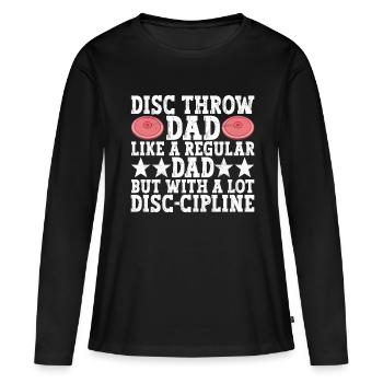 Lancer du disque Lancer du disque - T-shirt manches longues Premium bio Femme - noir - Devant - Julia (174cm)