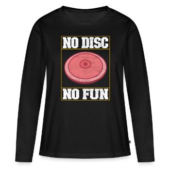 Lancer du disque Lancer du disque - T-shirt manches longues Premium bio Femme - noir - Devant - Julia (174cm)