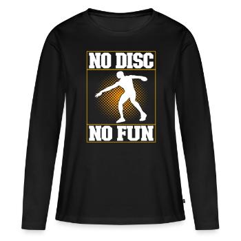 Lancer du disque Lancer du disque - T-shirt manches longues Premium bio Femme - noir - Devant - Julia (174cm)