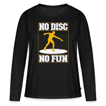 Lancer du disque Lancer du disque - T-shirt manches longues Premium bio Femme - noir - Devant - Julia (174cm)