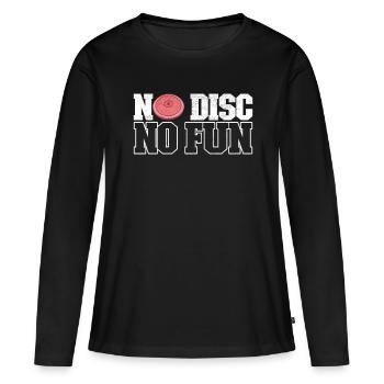 Lancer du disque Lancer du disque - T-shirt manches longues Premium bio Femme - noir - Devant - Julia (174cm)