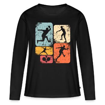 Table tennis - Women's Premium Organic Long Sleeve Shirt - black - Front - Julia (174cm)