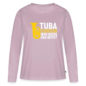 Tuba Tubist - Women's Premium Organic Long Sleeve Shirt - dusky pink - Front - Julia (174cm)