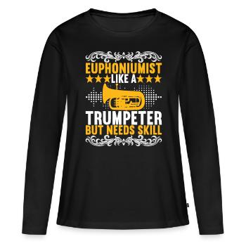 Euphonium Euphoniumspieler - Frauen Premium Bio Langarmshirt - Schwarz - Vorne - Julia (174cm)