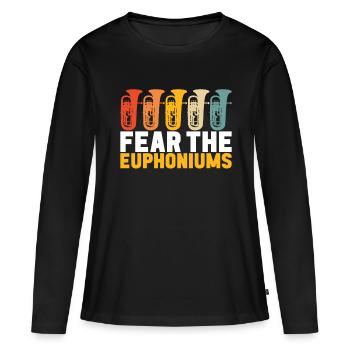 Euphonium Euphonist - Women's Premium Organic Long Sleeve Shirt - black - Front - Julia (174cm)