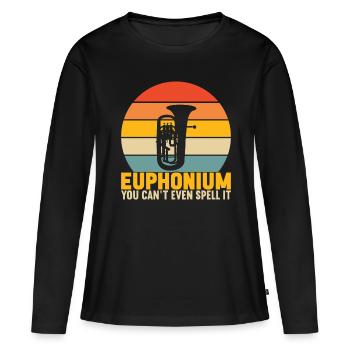 Euphonium Euphoniste - T-shirt manches longues Premium bio Femme - noir - Devant - Julia (174cm)