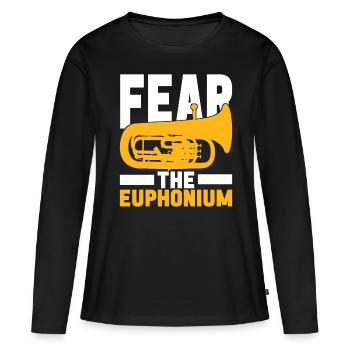 Euphonium Euphonist - Women's Premium Organic Long Sleeve Shirt - black - Front - Julia (174cm)