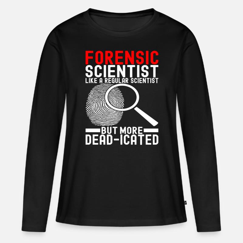 Forensik Forensiker - Frauen Premium Bio Langarmshirt - Schwarz