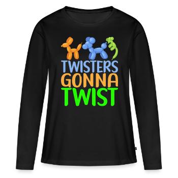 Ballontier Balloon Twisting - Frauen Premium Bio Langarmshirt - Schwarz - Vorne - Julia (174cm)