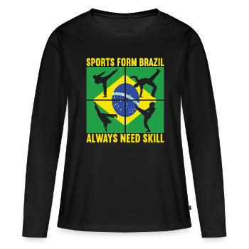 Capoeira Capoeirista - Women's Premium Organic Long Sleeve Shirt - black - Front - Julia (174cm)